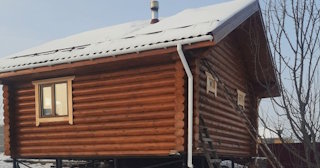 Баня из оцилиндрованного бревна под ключ в Ревде - от 134030 рублей